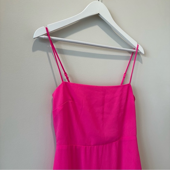 Revolve Superdown Addison Maxi Dress Spaghetti Strap Hot Pink Wedding Guest - Picture 11 of 11